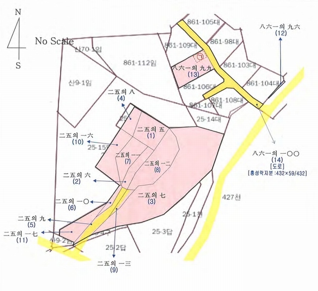 2024타경22407 충청남도 공주시 유구읍 석남리 25-5 임야 경매 이미지