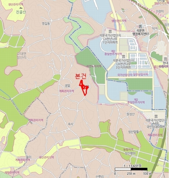 2024타경4273 충청남도 당진시 고대면 성산리 407-1 임야 경매 이미지