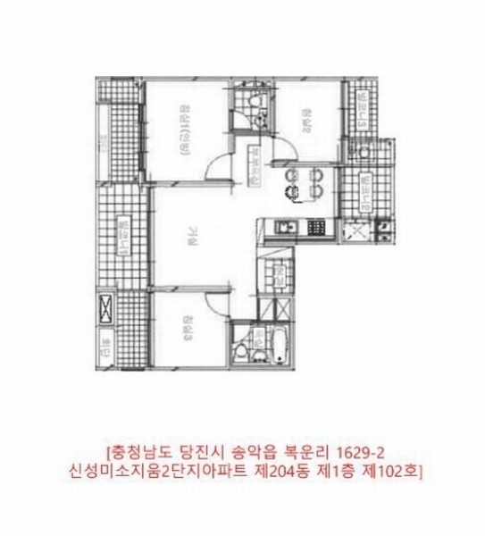 2024타경4518 충청남도 당진시 송악읍 신복운로3길 28, 신성미소지움2단지아파트 204동 1층 102호 아파트[공급25평형] 경매 이미지