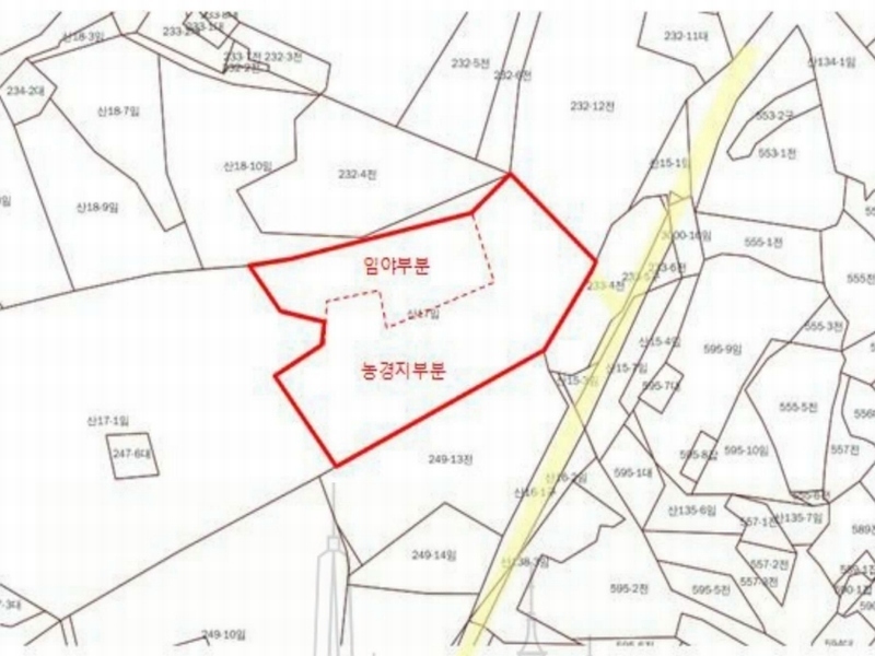 2024타경56380 충청남도 서산시 음암면 도당리 산17 임야 경매 이미지