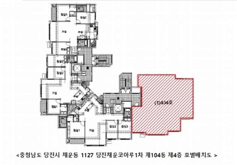 2024타경61276 충청남도 당진시 운학길 69, 당진채운코아루1차 104동 4층 404호 아파트[공급48평형] 경매 이미지