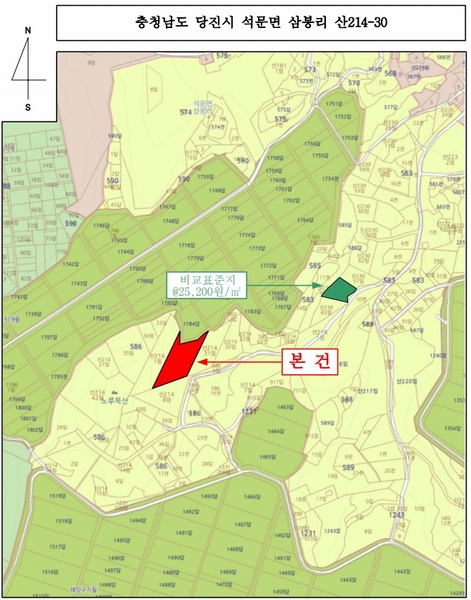 2025타경50958 충청남도 당진시 석문면 삼봉리 산214-30 임야 경매 이미지