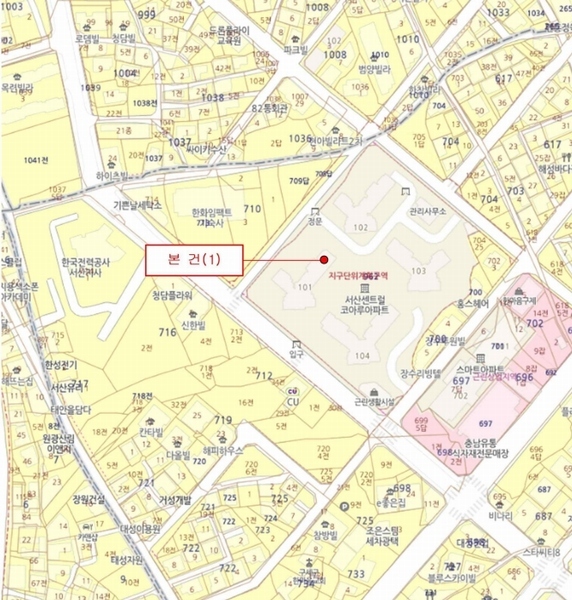 2025타경51057 충청남도 서산시 한마음2로 22, 서산센트럴코아루아파트 101동 15층 1501호 아파트[공급30평형] 경매 이미지