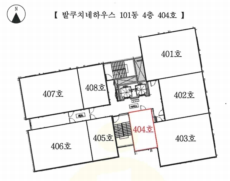 2023타경126956 서울특별시 강서구 송정로 53, 발쿠치네하우스 101동 4층 404호 아파트[공급7평형] 경매 이미지