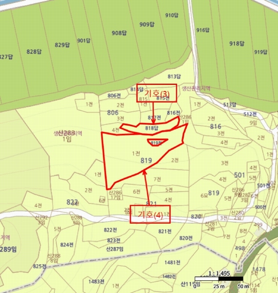 2025타경687 경상남도 남해군 남면 상가리 818 농지 경매 이미지
