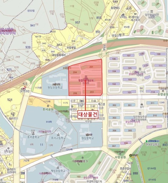 2025타경51182 충청남도 당진시 밤절로 51, 파크빌2차아파트 206동 2층 203호 아파트[공급35평형] 경매 이미지