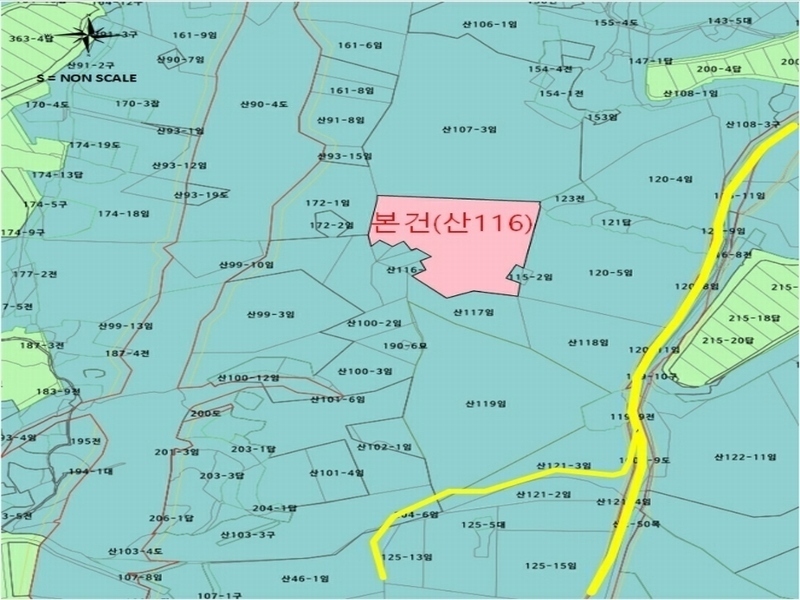 2024타경1991 충청남도 서산시 운산면 갈산리 산116 임야 경매 이미지