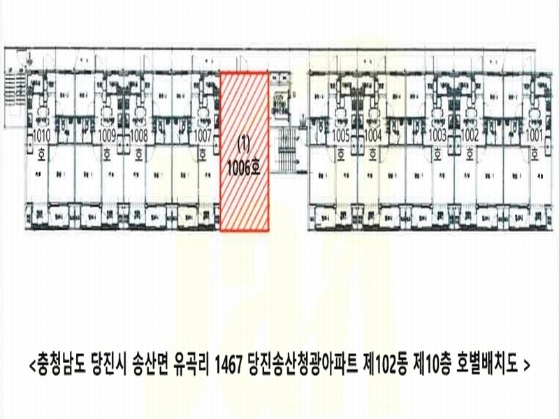 2024타경58300 충청남도 당진시 송산면 송산로 864-10, 당진송산청광아파트 102동 10층 1006호 아파트[공급19평형] 경매 이미지