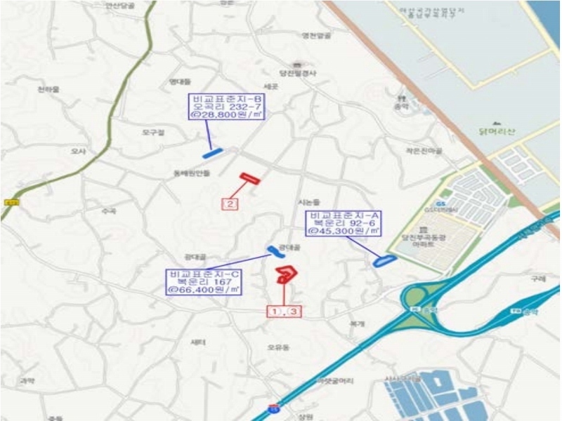 2024타경1250 충청남도 당진시 송악읍 복운리 산21-3 임야 경매 이미지
