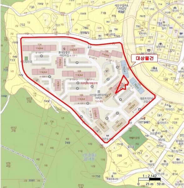 2024타경61221 충청남도 서산시 안견로 365-10, 서산롯데캐슬 107동 1층 101호 아파트[공급23평형] 경매 이미지