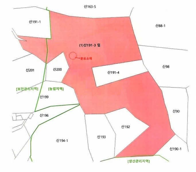 2024타경61573 충청남도 당진시 구룡동 산191-3 임야 경매 이미지