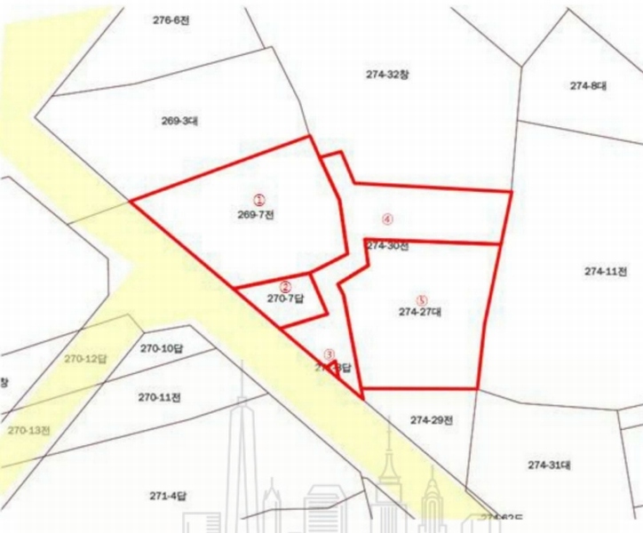 2024타경61795 충청남도 서산시 동문동 269-7 대지 경매 이미지