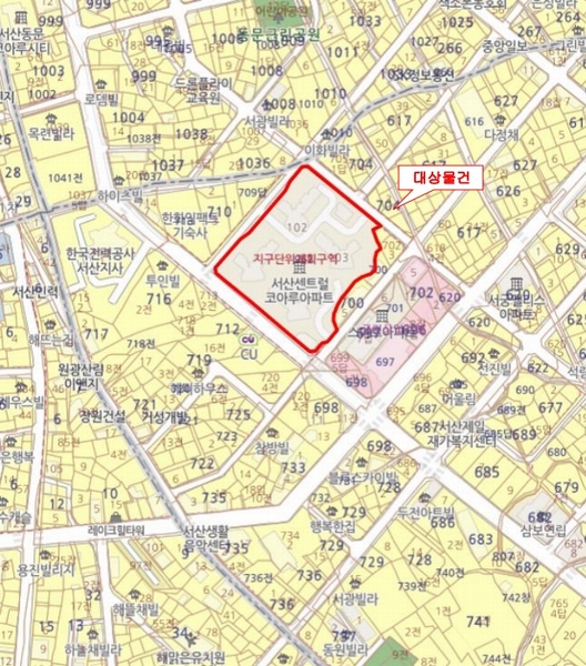 2025타경51130 충청남도 서산시 한마음2로 22, 서산센트럴코아루아파트 103동 5층 505호 아파트[공급30평형] 경매 이미지