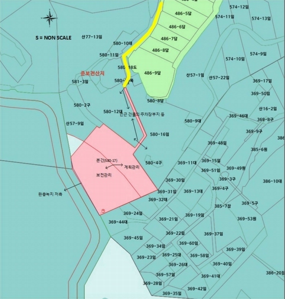 2024타경54988 충청남도 당진시 송악읍 본당리 580-17 임야 경매 이미지