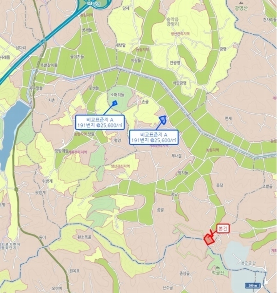 2024타경54988 충청남도 당진시 송악읍 본당리 580-17 임야 경매 이미지