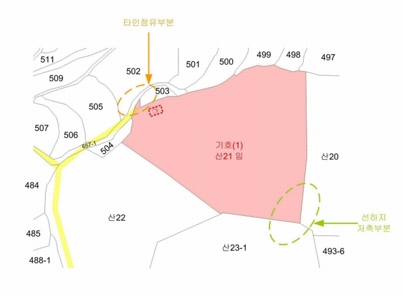 2024타경61504 충청남도 당진시 송산면 금암리 산21 임야 경매 이미지