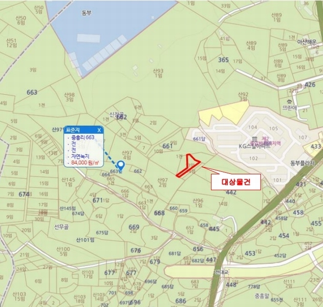 2024타경61849 충청남도 당진시 송악읍 중흥리 661-13 임야 경매 이미지