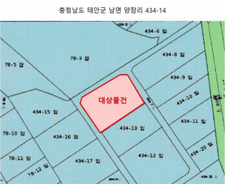 2025타경50975 충청남도 태안군 남면 양잠리 434-14 임야 경매 이미지