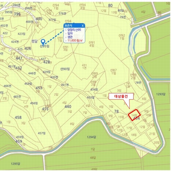 2025타경50975 충청남도 태안군 남면 양잠리 434-14 임야 경매 이미지
