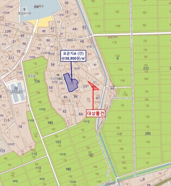 2025타경51256 충청남도 당진시 우강면 송산리 52 농지 경매 이미지
