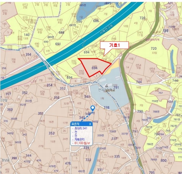 2024타경55271 충청남도 당진시 송악읍 전대리 694-10 임야 경매 이미지