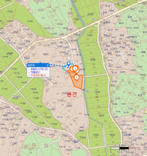 2025타경739 경상남도 사천시 사천읍 두량리 1278-7 임야 경매 이미지