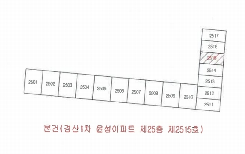 2024타경119194 경상북도 경산시 진량읍 선화로20길 25, 경산1차윤성아파트 105동 25층 2515호 아파트[공급16평형] 경매 이미지