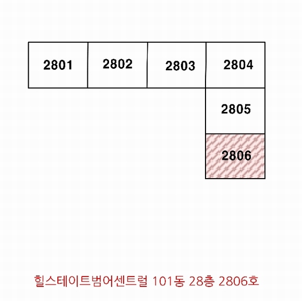 2025타경7448 대구광역시 수성구 상록로 80, 힐스테이트범어센트럴 101동 28층 2806호 오피스텔[계약38평형] 경매 이미지