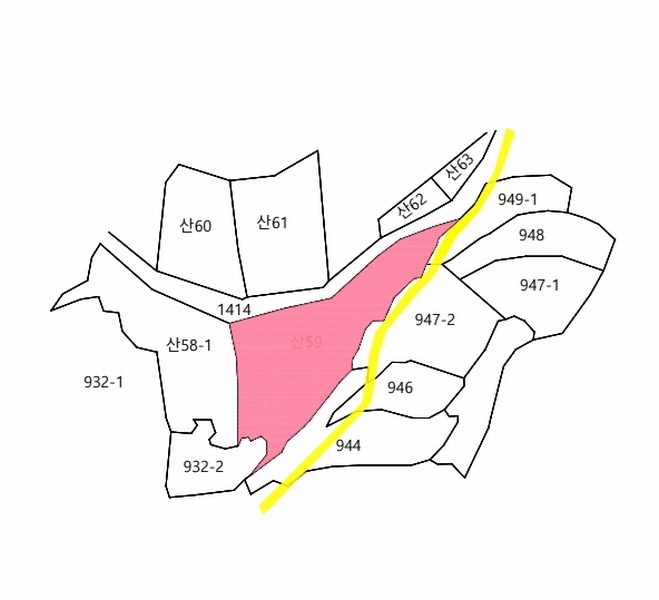 2025타경8742 경상북도 청도군 금천면 갈지리 산59 임야 경매 이미지