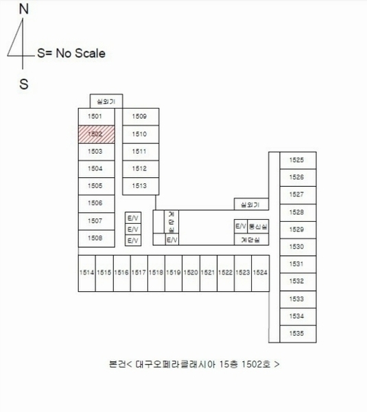 2024타경117945 대구광역시 북구 중앙대로 513, 대구오페라클래시아 15층 1502호 오피스텔[계약15평형] 경매 이미지