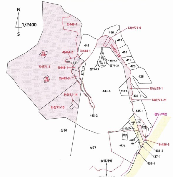 2025타경5179 경상북도 영천시 금호읍 호남리 436-3 임야 경매 이미지