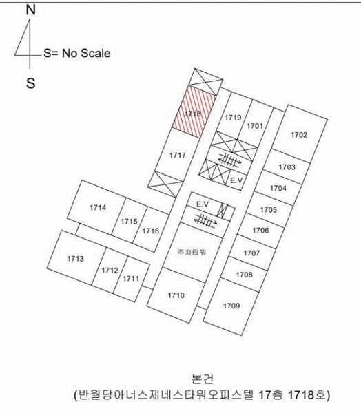 2025타경7808 대구광역시 중구 중앙대로 312, 반월당아너스제네스타워오피스텔 17층 1718호 오피스텔[계약26평형] 경매 이미지