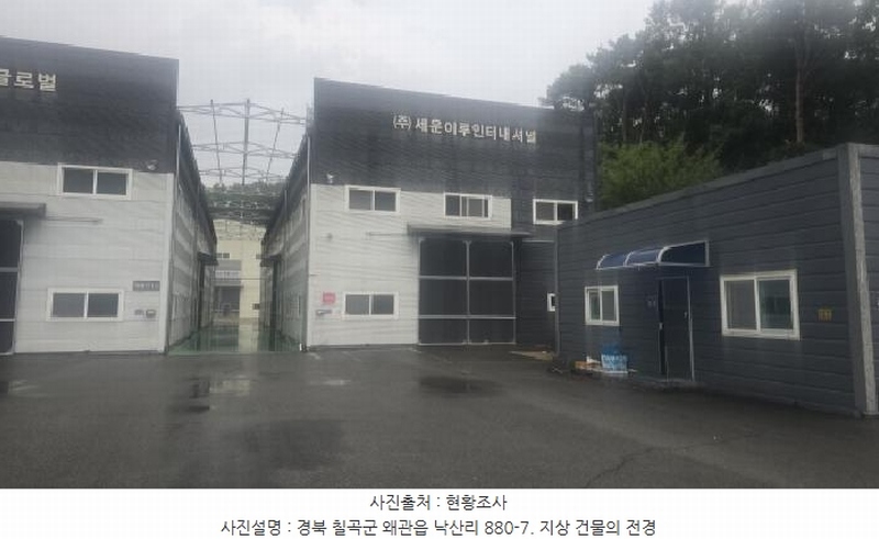 2025타경8210 경상북도 칠곡군 왜관읍 낙산리 880-7 공장 경매 이미지