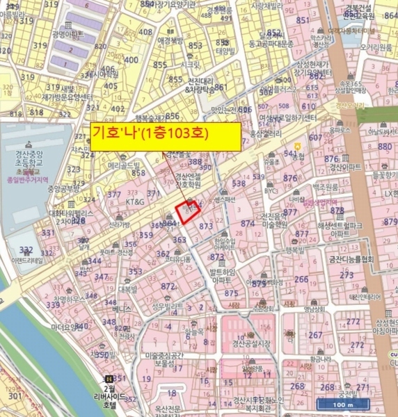 2024타경9662 경상북도 경산시 중앙로 66, J메디스퀘어 주1 1층 103호 근린상가 경매 이미지