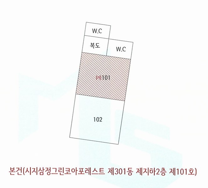 2025타경730 대구광역시 수성구 욱수천로2길 22, 시지삼정그린코아포레스트 301동 지하2층 101호 근린상가 경매 이미지