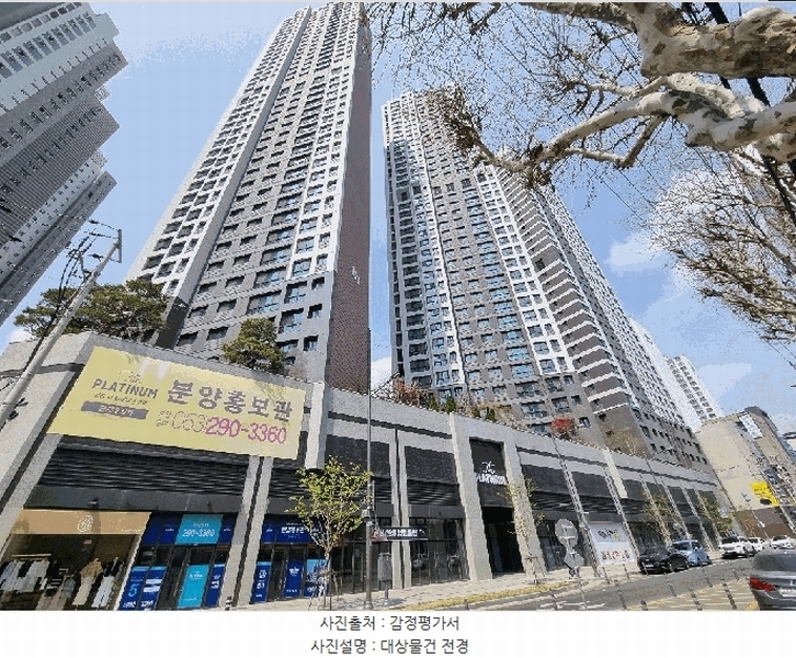 2025타경7246 대구광역시 수성구 상록로 25, 쌍용더플래티넘범어 301(근생시설)동 1층 102호 근린상가 경매 이미지