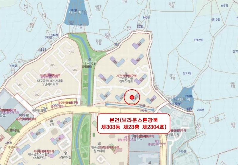 2025타경7525 대구광역시 북구 내곡로 89, 브라운스톤강북 303동 23층 2304호 아파트[공급34평형] 경매 이미지