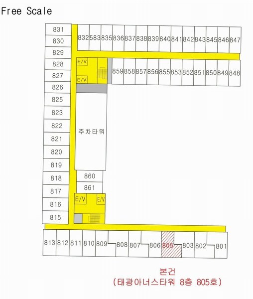 2025타경7811 대구광역시 동구 팔공로 241, 태왕아너스타워 8층 805호 오피스텔[계약18평형] 경매 이미지