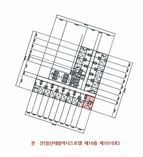 2024타경129122 대구광역시 북구 침산로21길 39, 침산태왕아너스로뎀 10층 1010호 오피스텔[계약27평형] 경매 이미지