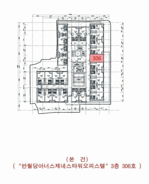 2025타경7829 대구광역시 중구 중앙대로 312, 반월당아너스제네스타워오피스텔 3층 306호 오피스텔[계약13평형] 경매 이미지