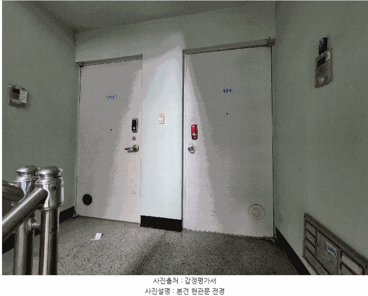 2025타경7981 대구광역시 수성구 화랑로40길 8대구광역시 수성구 화랑○○○○, 청운청기와 다동 1층 102호청운청기○○ 다세대(빌라)[공급26평형] 경매 이미지