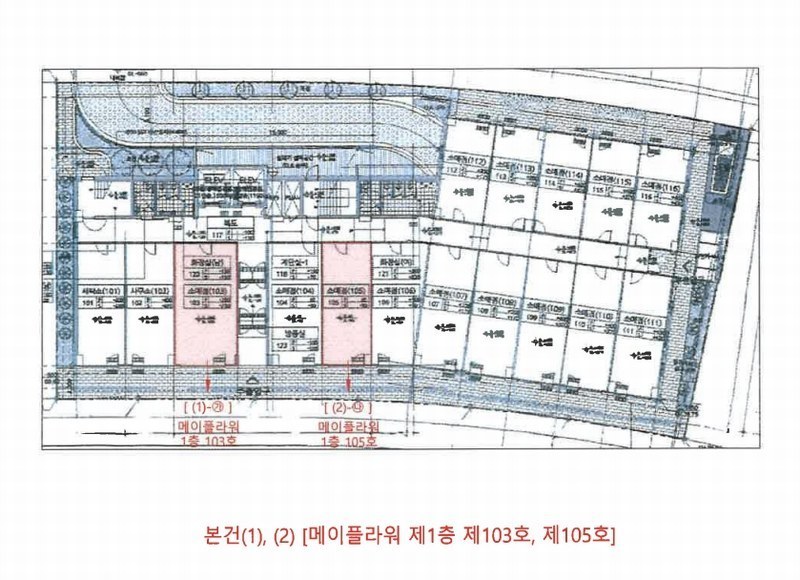 2025타경7784 경상북도 경산시 하양읍 서사도리4로 5, 메이플라워 1층 105호 근린상가 경매 이미지