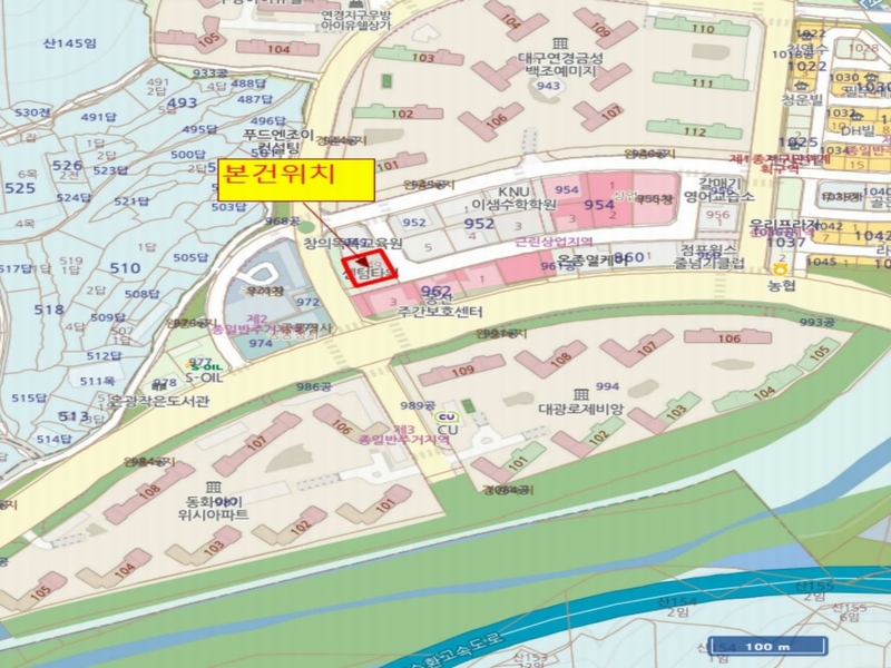 2024타경125168 대구광역시 북구 연경지묘로 6, 주건축물 1동 4층 403호 근린상가 경매 이미지