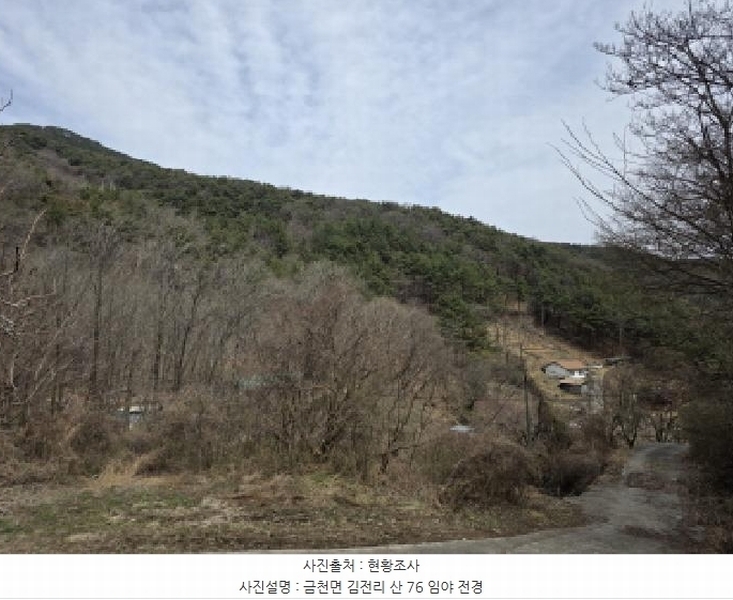 2025타경7508 경상북도 청도군 금천면 김전리 산76 임야 경매 이미지