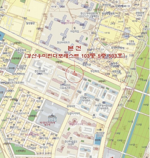 2025타경7616 경상북도 경산시 압량읍 압독2로 37, 경산우미린더포레스트 103동 5층 503호 아파트[공급33평형] 경매 이미지