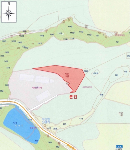 2025타경7560 경상북도 경산시 자인면 신관리 산47-4 임야 경매 이미지