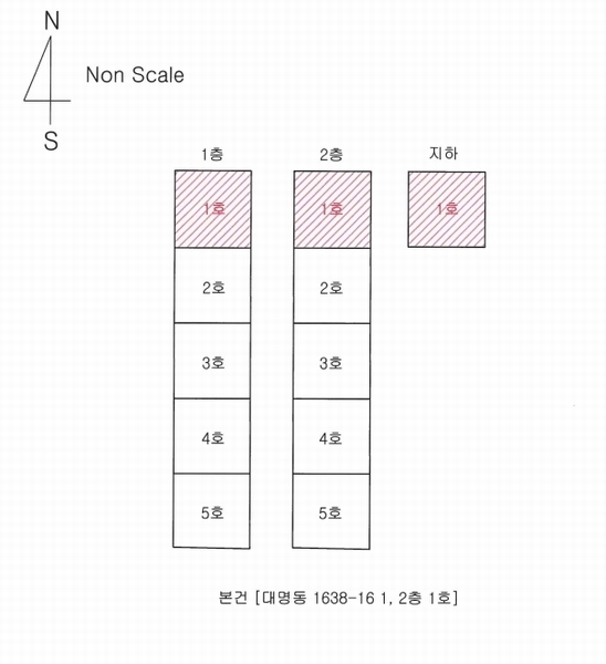 2025타경8000 대구광역시 남구 두류공원로5길 37-3, 구분건물 1,2층 1호 근린상가 경매 이미지