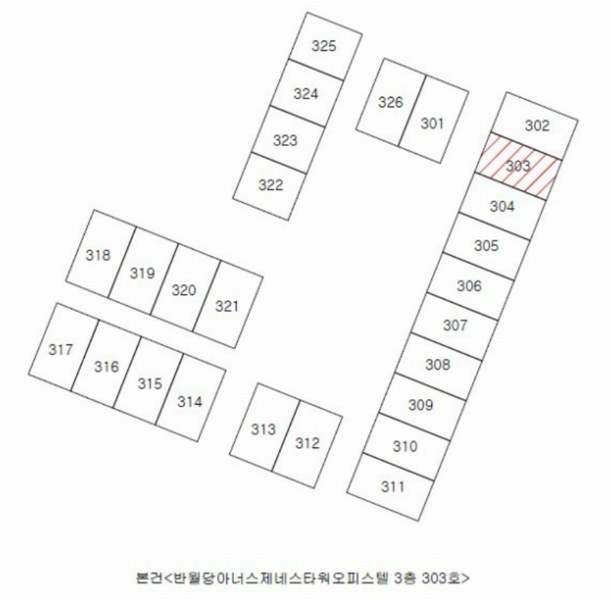 2024타경122671 대구광역시 중구 중앙대로 312, 반월당아너스제네스타워오피스텔 3층 303호 오피스텔[계약13평형] 경매 이미지