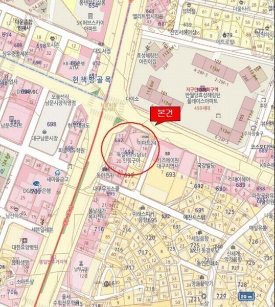 2024타경122671 대구광역시 중구 중앙대로 312, 반월당아너스제네스타워오피스텔 3층 303호 오피스텔[계약13평형] 경매 이미지
