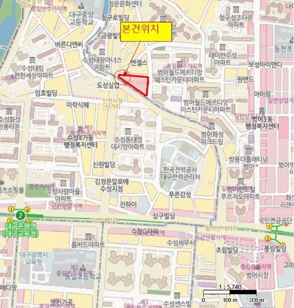 2025타경8207 대구광역시 수성구 범어천로 214, 범어더리브스퀘어 2층 224호 근린상가 경매 이미지